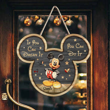 Load image into Gallery viewer, Personalized Mickey Mouse Wood Sign Custom Name Gift for Kids

