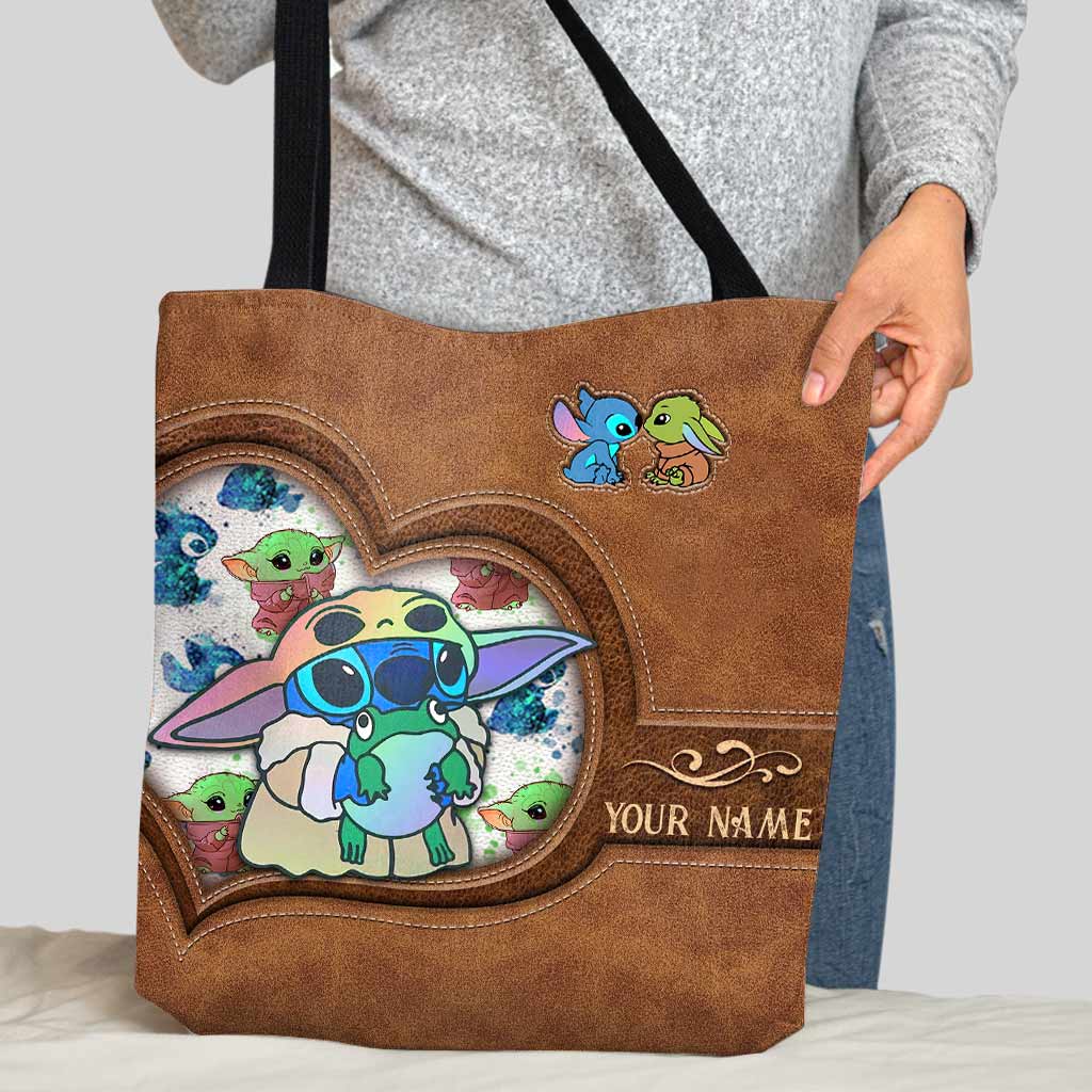 Personalized Cute Cartoon Tote Bag Custom Name Gift for Mom