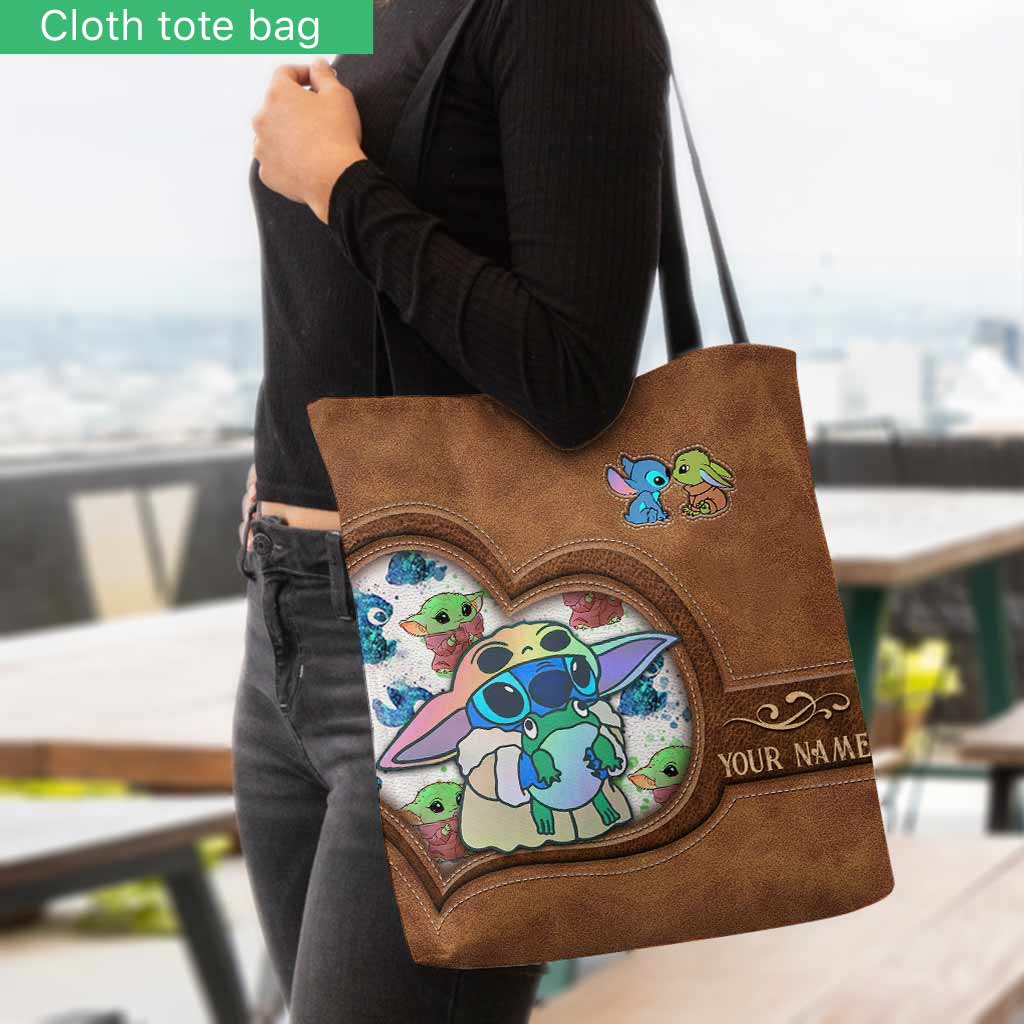 Personalized Cute Cartoon Tote Bag Custom Name Gift for Mom