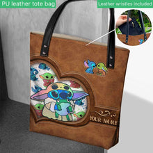 Load image into Gallery viewer, Personalized Cute Cartoon Tote Bag Custom Name Gift for Mom
