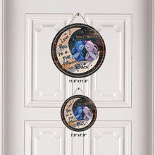 Load image into Gallery viewer, Personalized Round Wood Sign with 3D Print Gift for Couple
