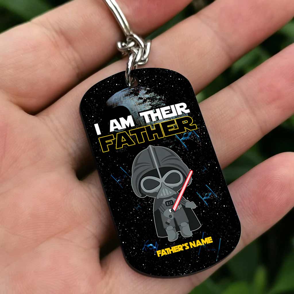 Personalized Stainless Steel Keychain I'm Their Father Gift for Dad