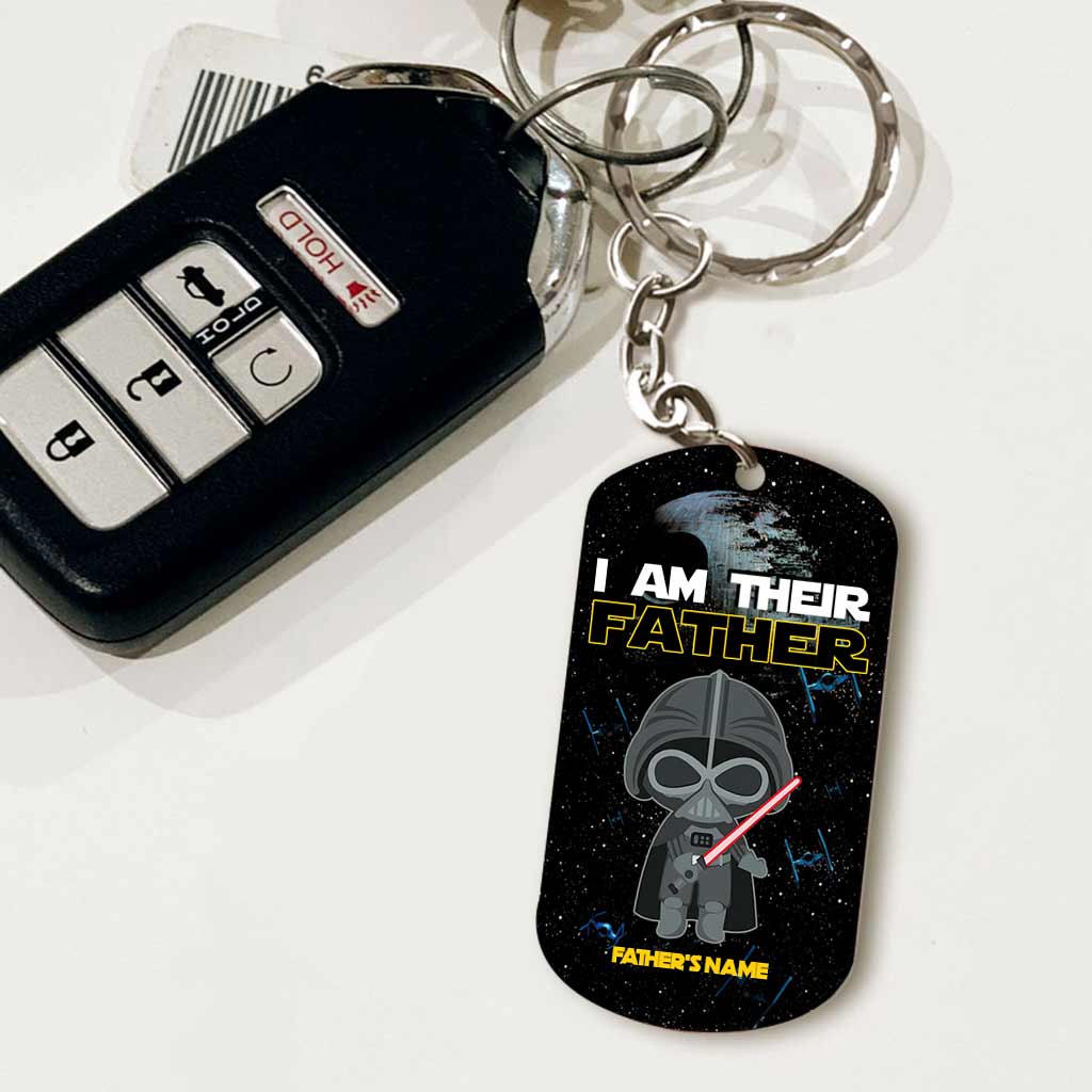 Personalized Stainless Steel Keychain I'm Their Father Gift for Dad