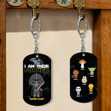 Load image into Gallery viewer, Personalized Stainless Steel Keychain I'm Their Father Gift for Dad
