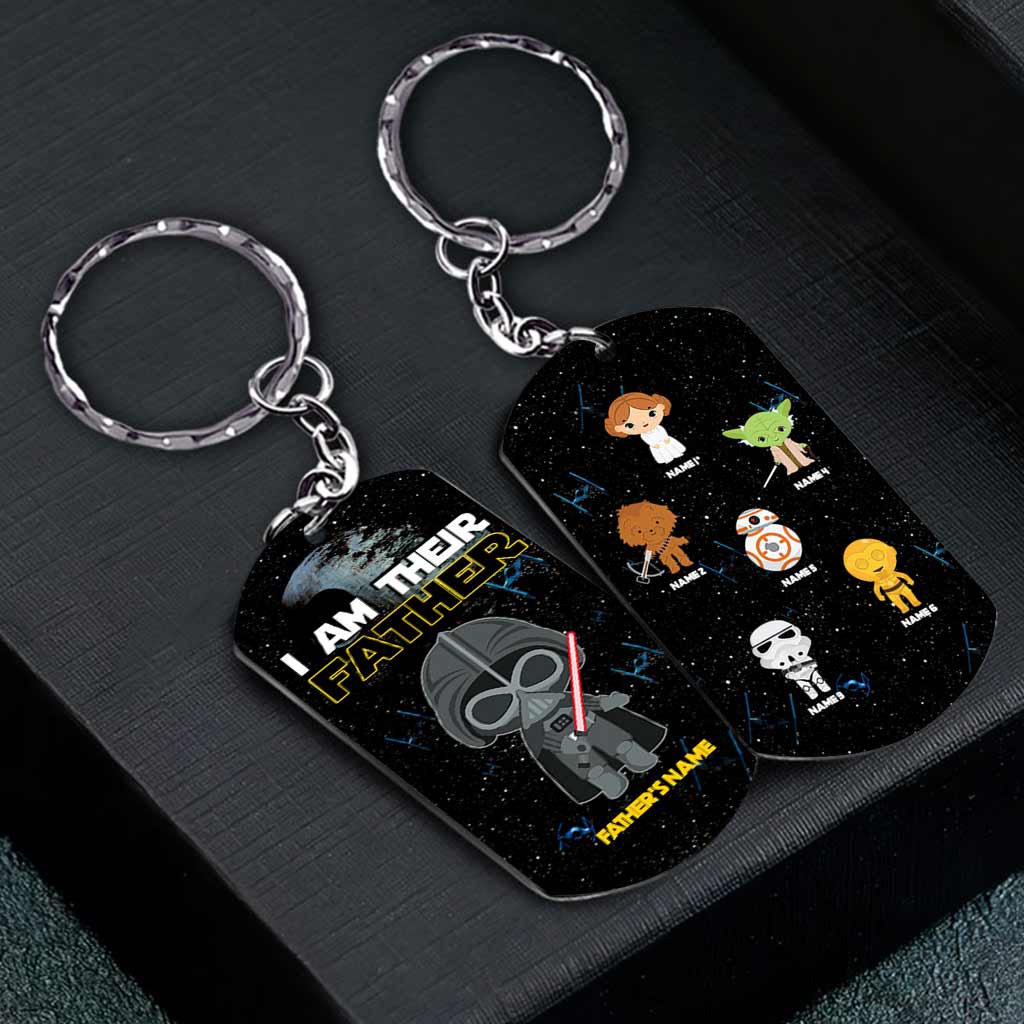 Personalized Stainless Steel Keychain I'm Their Father Gift for Dad