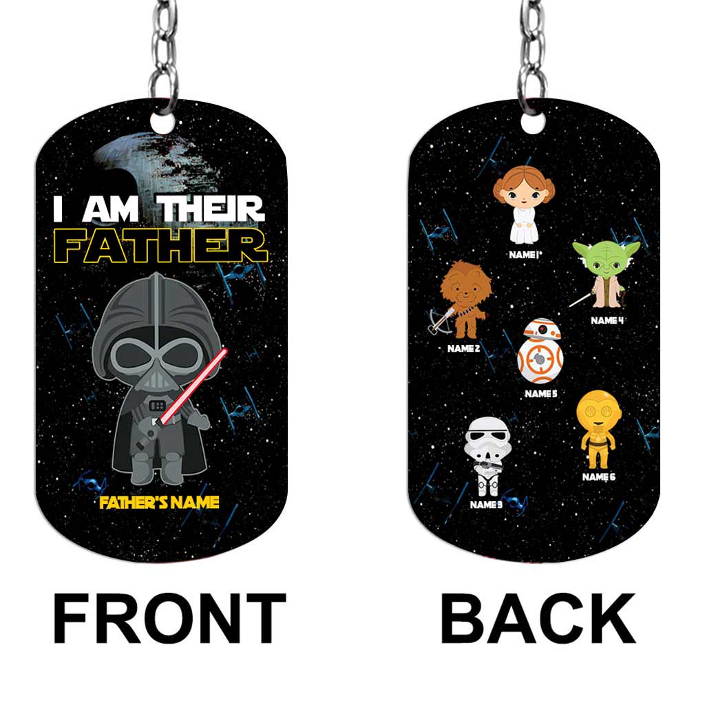 Personalized Stainless Steel Keychain I'm Their Father Gift for Dad
