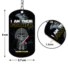 Load image into Gallery viewer, Personalized Stainless Steel Keychain I'm Their Father Gift for Dad
