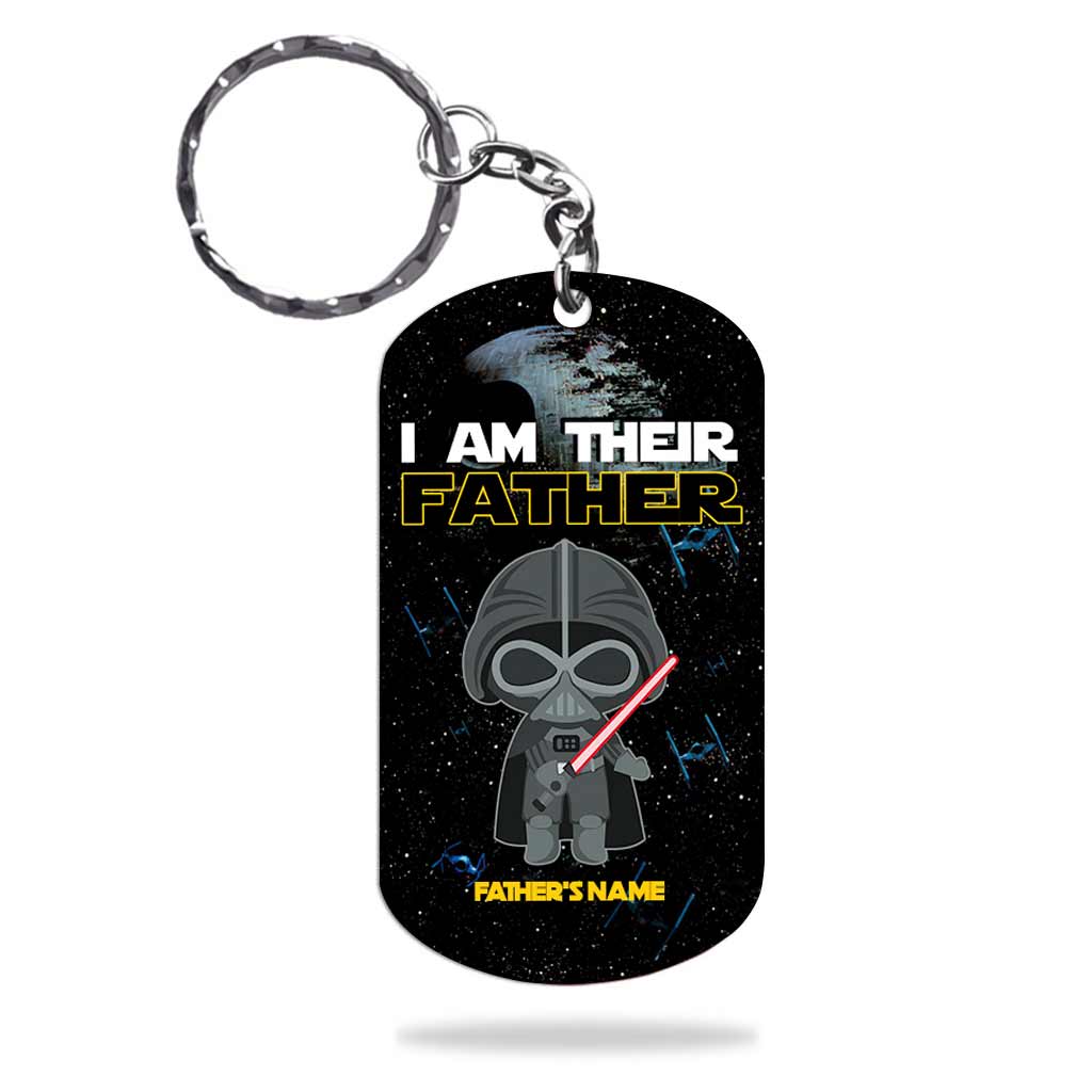 Personalized Stainless Steel Keychain I'm Their Father Gift for Dad