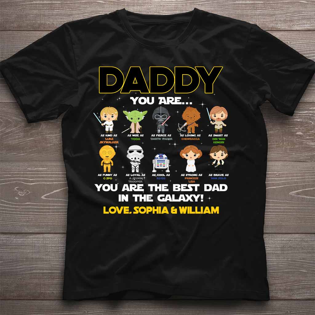 Personalized Father's Day T-shirt with Star Wars Design Gift for Dad