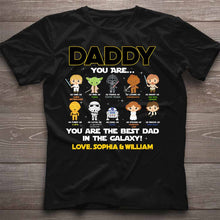 Load image into Gallery viewer, Personalized Father's Day T-shirt with Star Wars Design Gift for Dad
