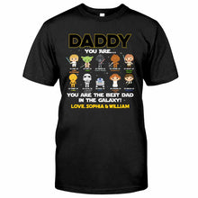 Load image into Gallery viewer, Personalized Father's Day T-shirt with Star Wars Design Gift for Dad
