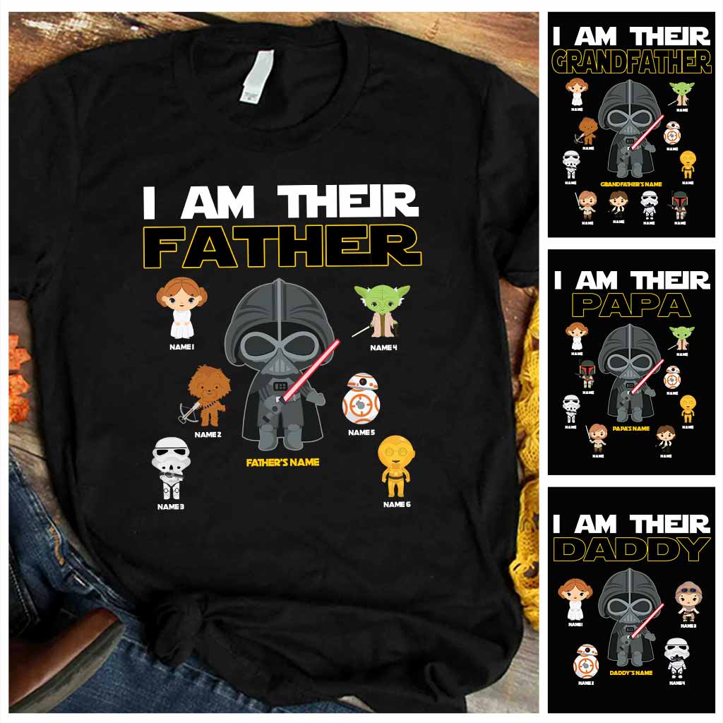 Personalized I Am Their Father T-Shirt & Hoodie Gift for Dad, Custom Name, Father's Day
