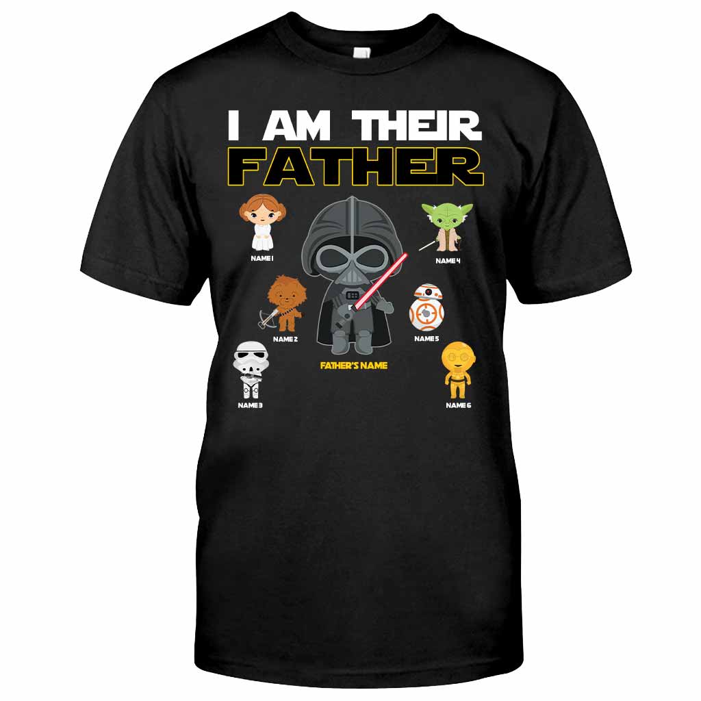 Personalized I Am Their Father T-Shirt & Hoodie Gift for Dad, Custom Name, Father's Day