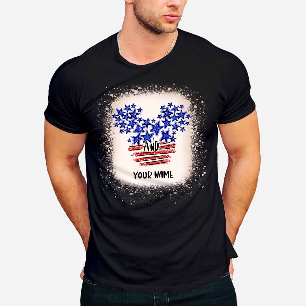 Personalized Stars And Stripes Mouse Ears T-Shirt & Hoodie for Independence Day