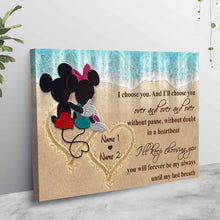 Load image into Gallery viewer, Personalized Love Canvas Poster Custom Couple Names Gift
