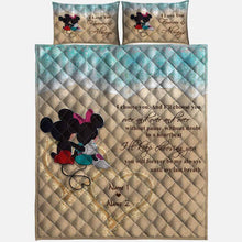 Load image into Gallery viewer, Personalized Mickey Mouse Quilt Set Custom Names Romantic Gift for Couples
