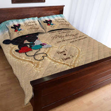 Load image into Gallery viewer, Personalized Mickey Mouse Quilt Set Custom Names Romantic Gift for Couples
