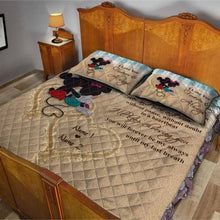 Load image into Gallery viewer, Personalized Mickey Mouse Quilt Set Custom Names Romantic Gift for Couples
