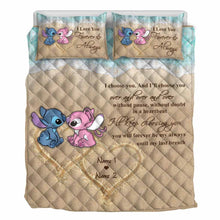 Load image into Gallery viewer, Personalized Ohana Quilt Set Custom Name Gift for Couples
