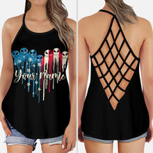 Load image into Gallery viewer, Personalized Independence Day Cross Tank Top &amp; Leggings for Women
