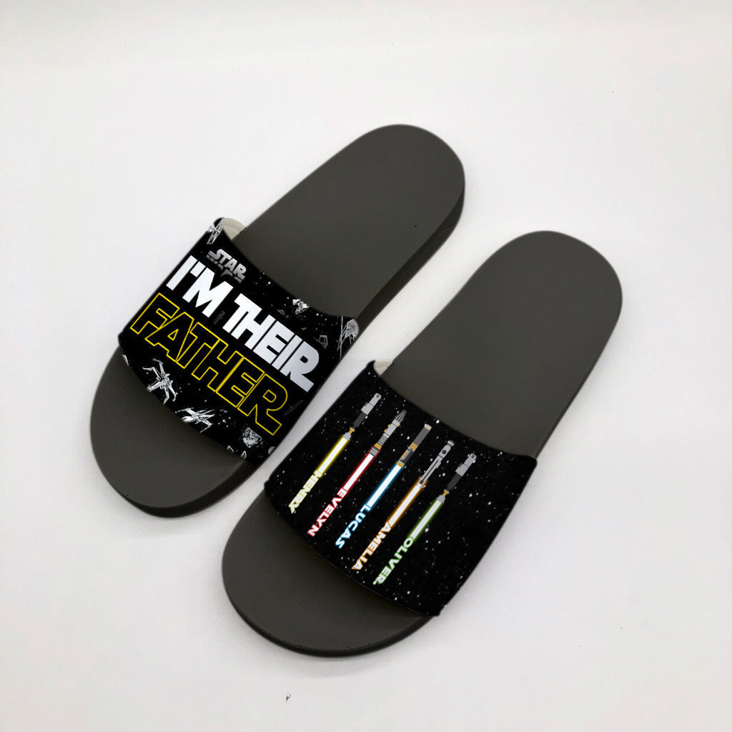 Personalized Slide Sandals Custom Name Gift for Dad