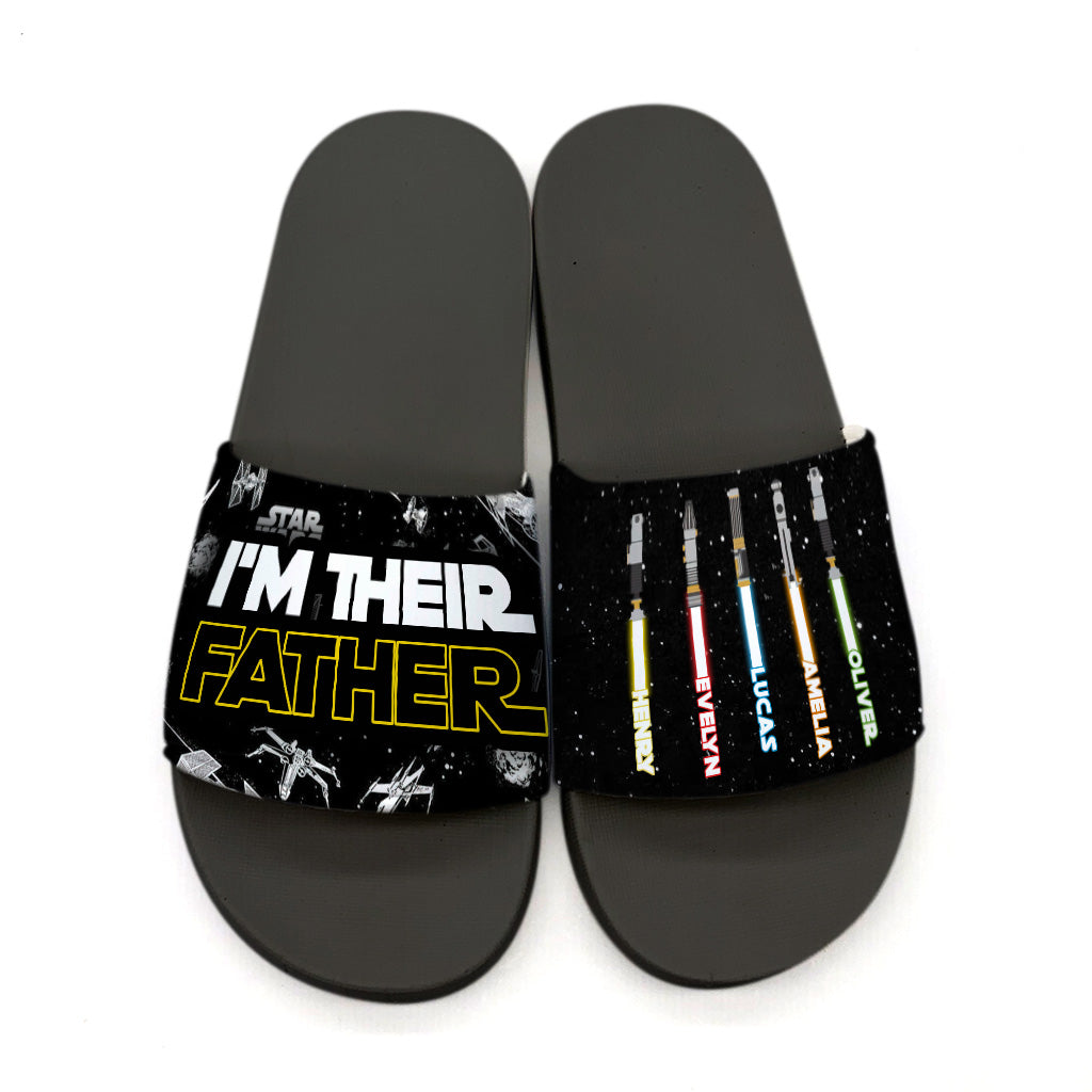 Personalized Slide Sandals Custom Name Gift for Dad