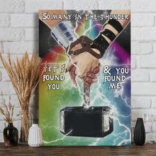 Load image into Gallery viewer, Personalized Canvas Print with Thunder Design for Couples
