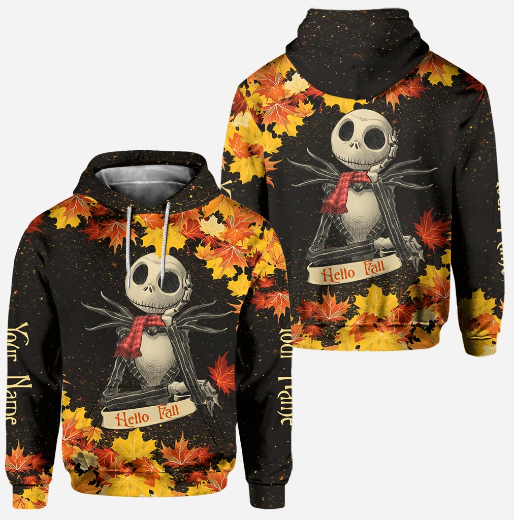 Personalized Fall Hoodie and Leggings Set with Custom Name