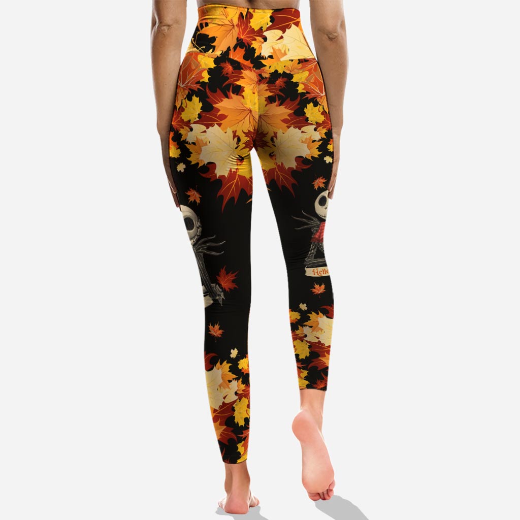 Personalized Fall Hoodie and Leggings Set with Custom Name