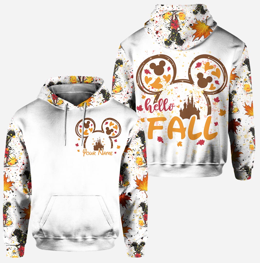 Personalized Fall Mouse Hoodie and Leggings Set for Women