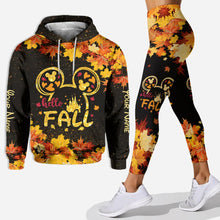 Load image into Gallery viewer, Personalized Fall Hoodie and Leggings Set Custom Name Gift

