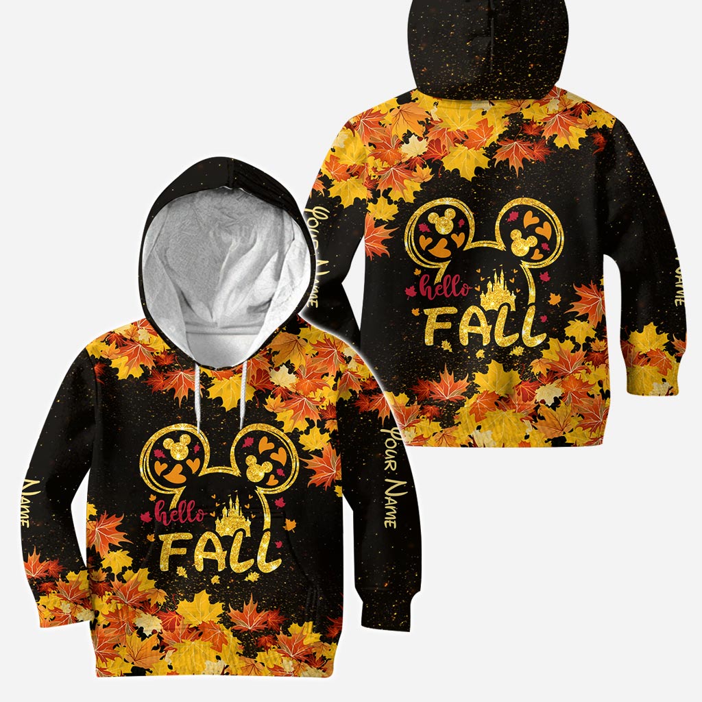 Personalized Fall Hoodie and Leggings Set Custom Name Gift