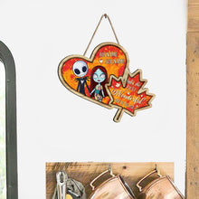 Load image into Gallery viewer, Personalized Heart-Shaped Wood Sign with Custom Names - Unique Fall Gift
