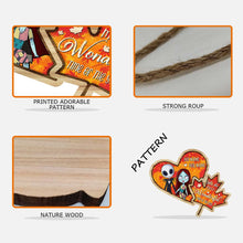 Load image into Gallery viewer, Personalized Heart-Shaped Wood Sign with Custom Names - Unique Fall Gift
