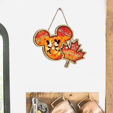 Load image into Gallery viewer, Personalized Mickey Mouse Wood Sign Custom Names Fall Decor
