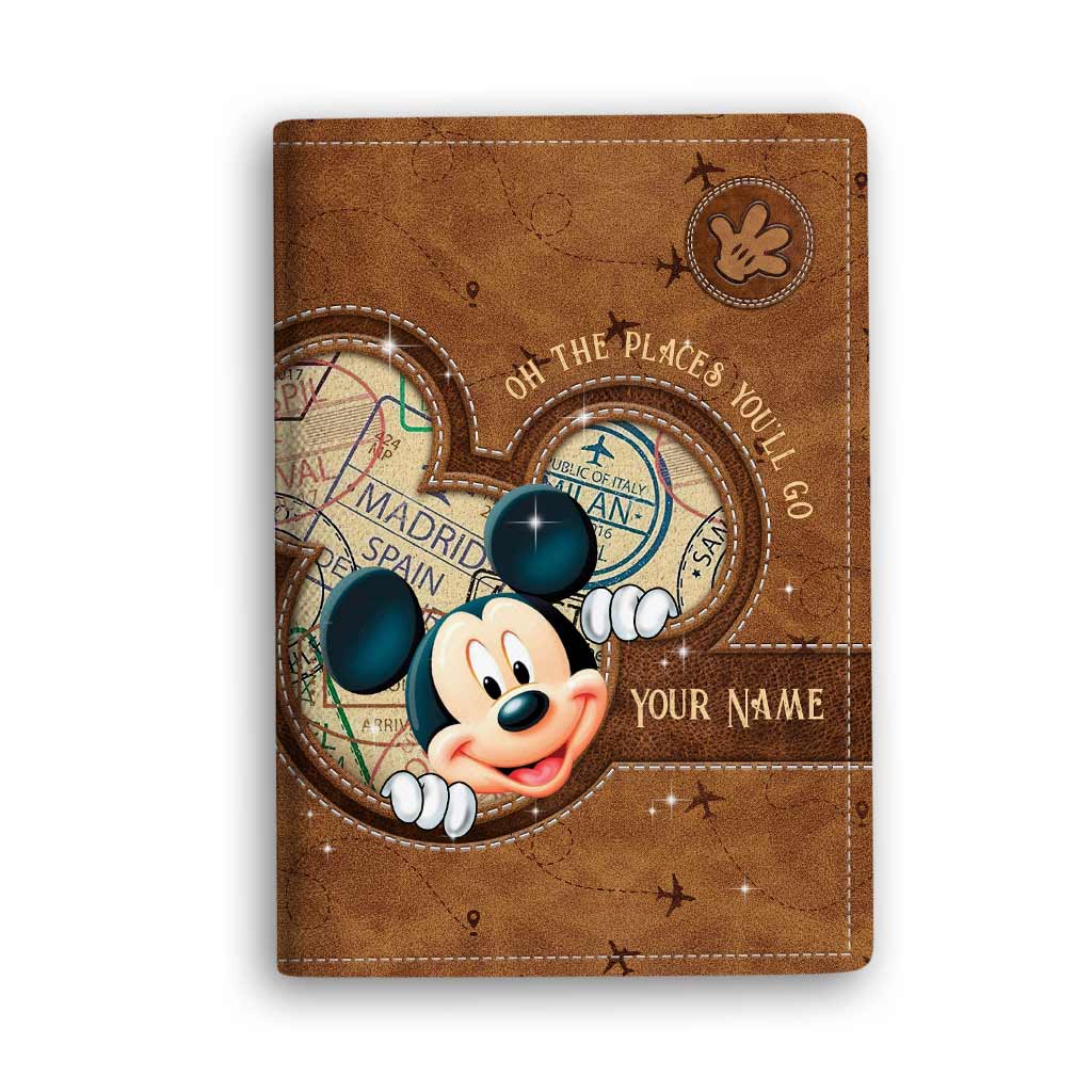Personalized Travel Passport Holder Cute Design Custom Name Gift