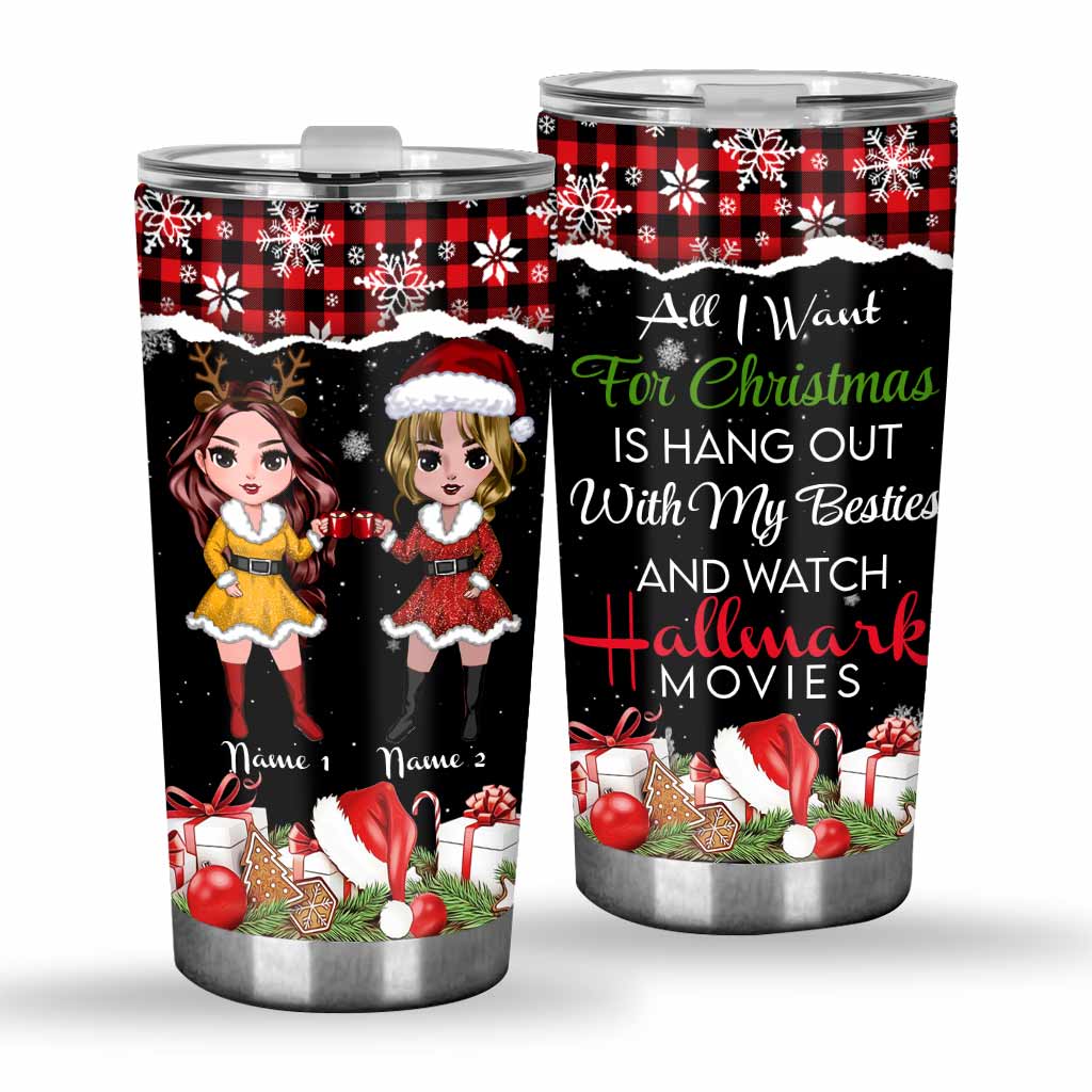 Personalized Christmas Tumbler Custom Friend Gift 20oz