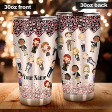 Load image into Gallery viewer, Personalized Leopard Print Tumbler Custom Name Gift for Her
