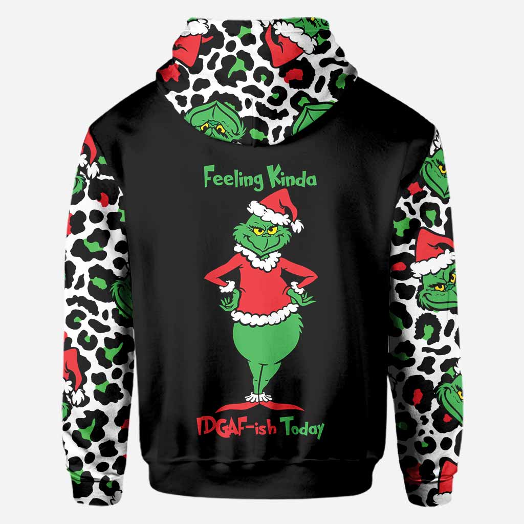 Personalized Grinch All Over Hoodie Custom Name Holiday Gift