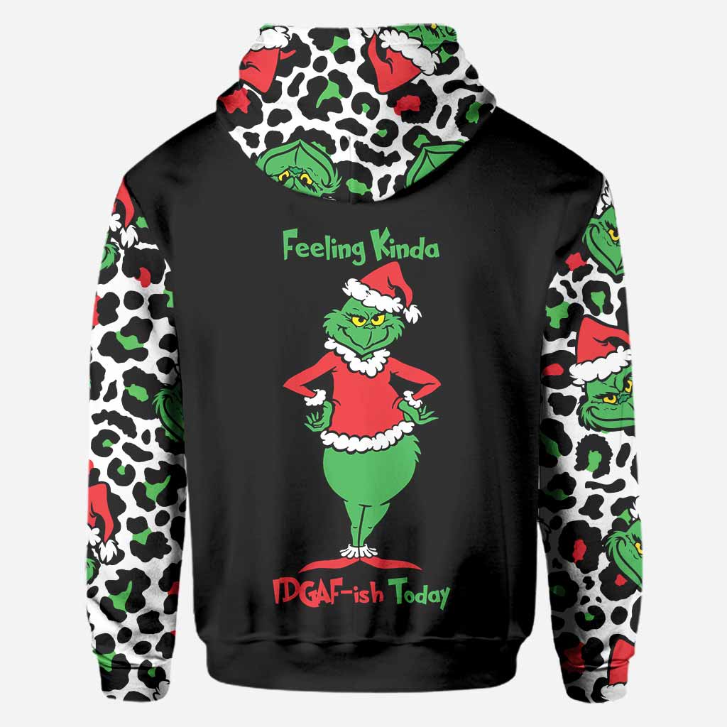 Personalized Grinch All Over Hoodie Custom Name Holiday Gift