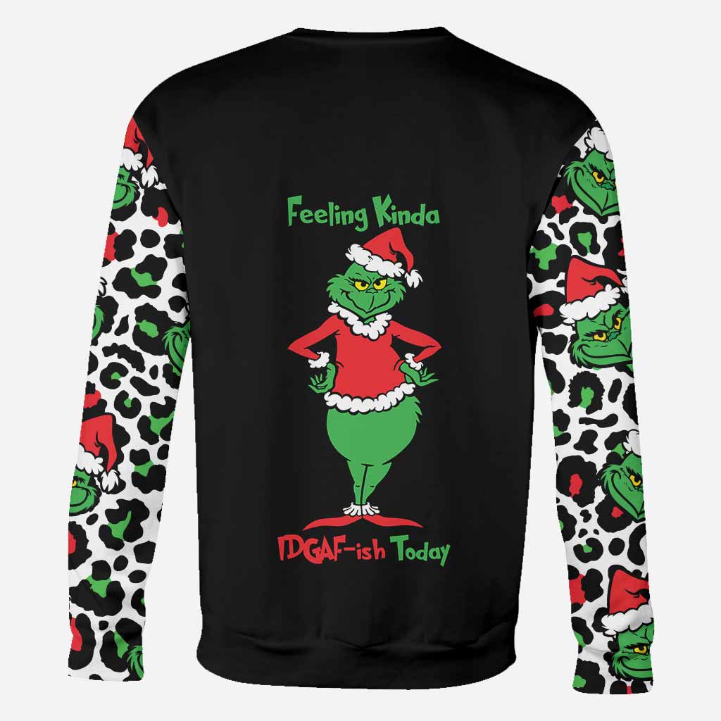 Personalized Grinch All Over Hoodie Custom Name Holiday Gift