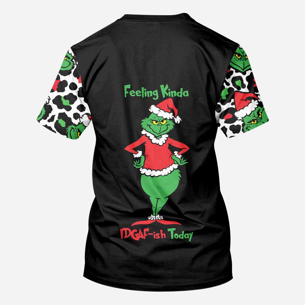 Personalized Grinch All Over Hoodie Custom Name Holiday Gift
