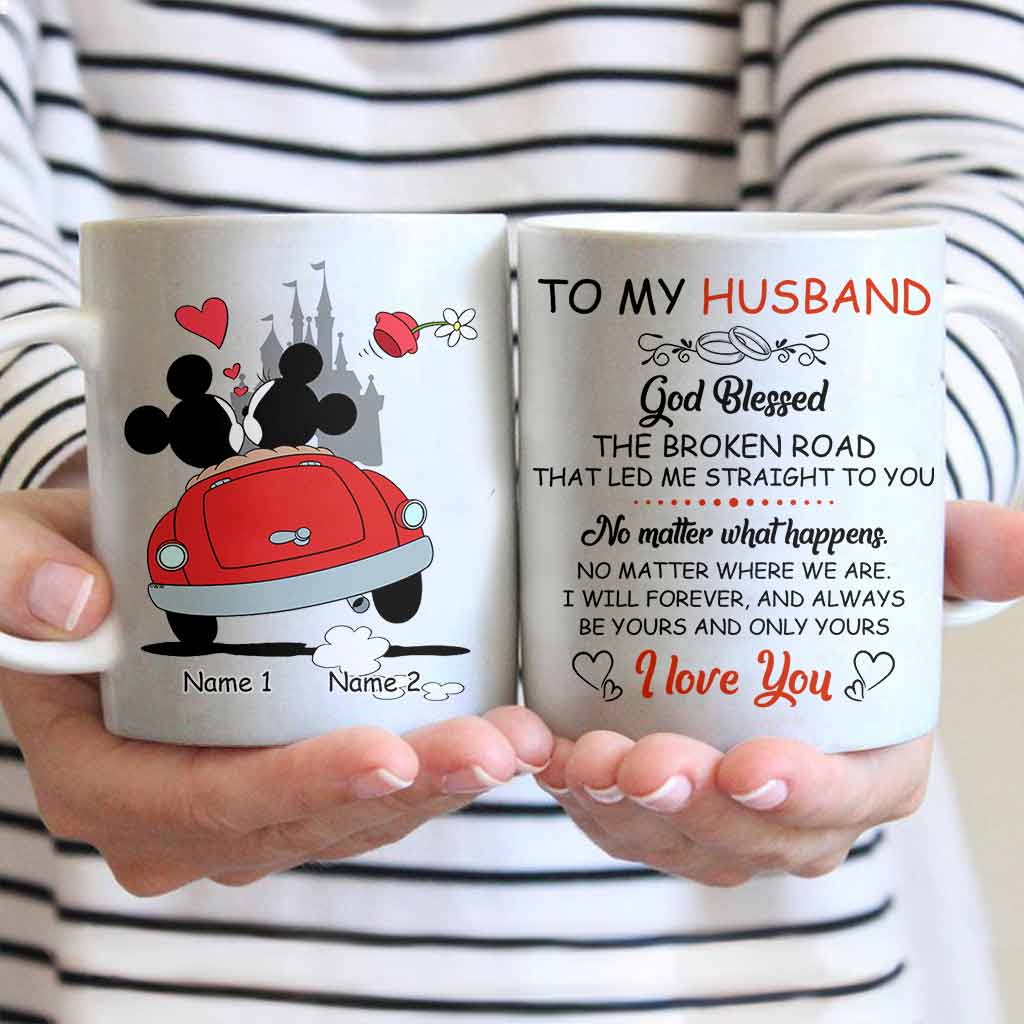 Personalized Couple Mouse Mug Custom Names Gift for Him/Her
