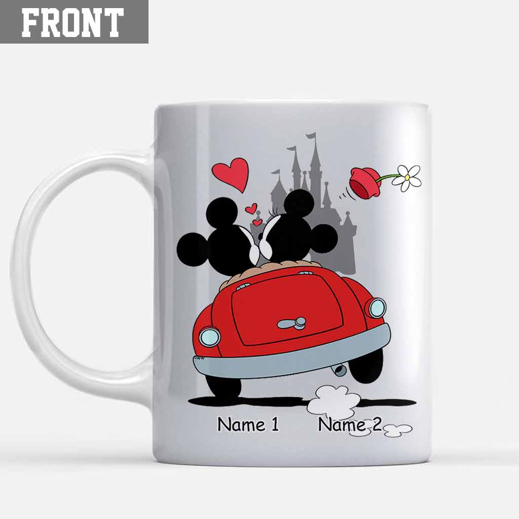 Personalized Couple Mouse Mug Custom Names Gift for Him/Her