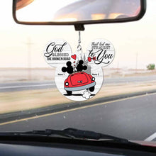 Load image into Gallery viewer, Personalized Couple Car Ornament God Blessed The Broken Road Gift

