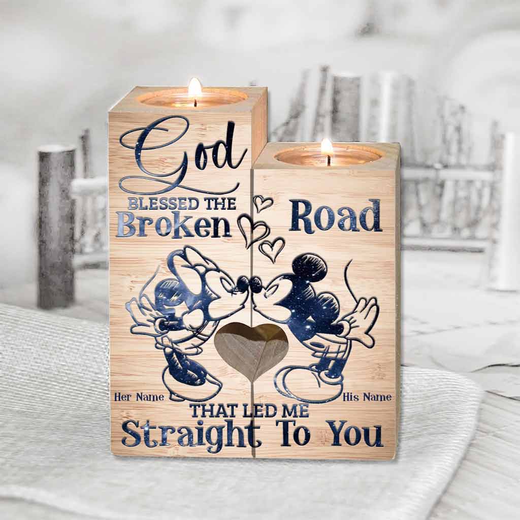 Personalized Candle Holder Mouse Design Custom Couple Gift