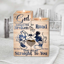 Load image into Gallery viewer, Personalized Candle Holder Mouse Design Custom Couple Gift
