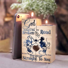 Load image into Gallery viewer, Personalized Candle Holder Mouse Design Custom Couple Gift
