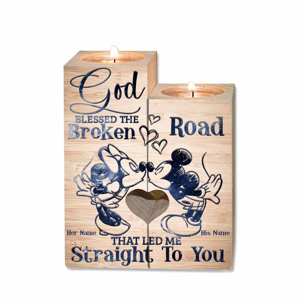 Personalized Candle Holder Mouse Design Custom Couple Gift