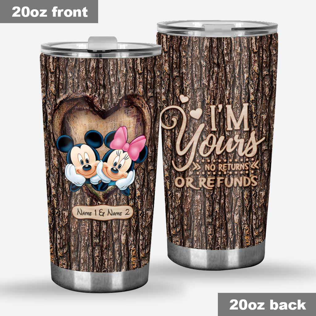 Personalized Mickey Mouse Tumbler Custom Names Gift for Couples